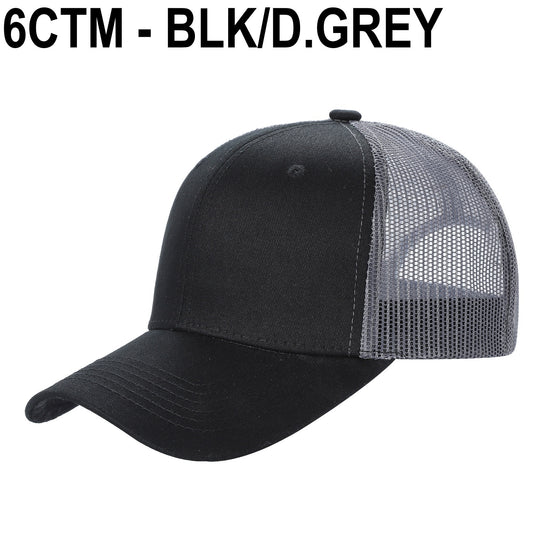 6CTM -SOLID 6 Panel Curve Trucker Mesh Hat