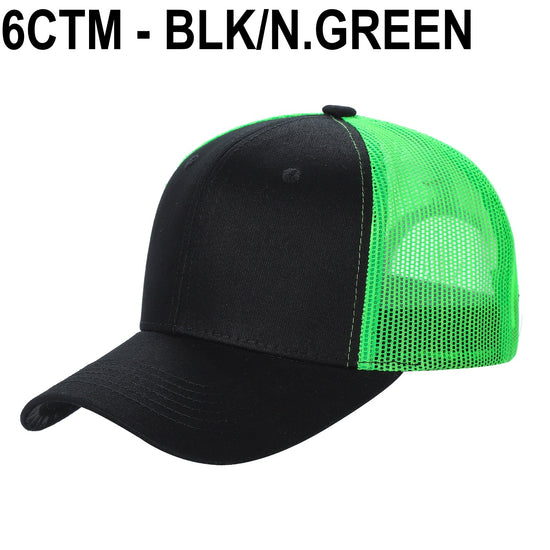 6CTM -SOLID 6 Panel Curve Trucker Mesh Hat