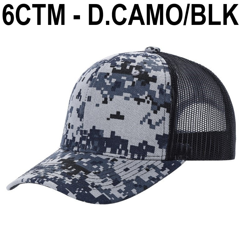 6CTM -SOLID 6 Panel Curve Trucker Mesh Hat