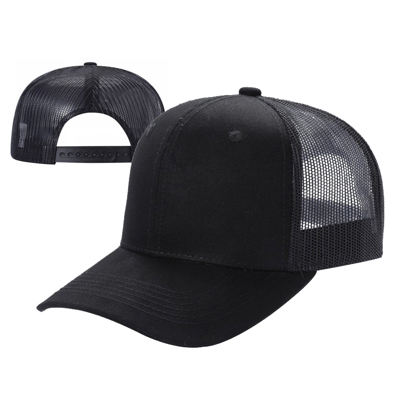 6CTM - Gorra de dos tonos de malla trucker curva de 6 paneles