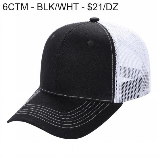 6CTM - 6 Panel Curve Trucker Mesh Hat