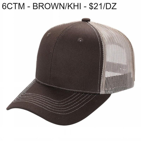 6CTM - 6 Panel Curve Trucker Mesh Hat