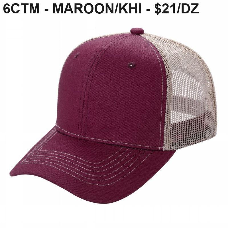 6CTM - 6 Panel Curve Trucker Mesh Hat