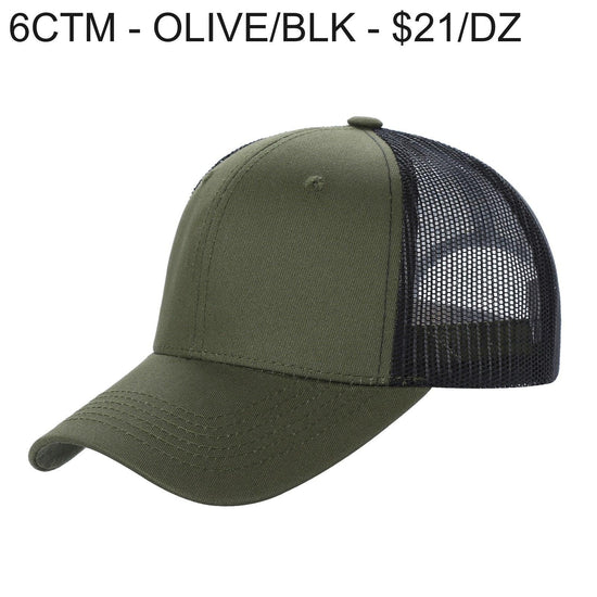 6CTM - 6 Panel Curve Trucker Mesh Hat