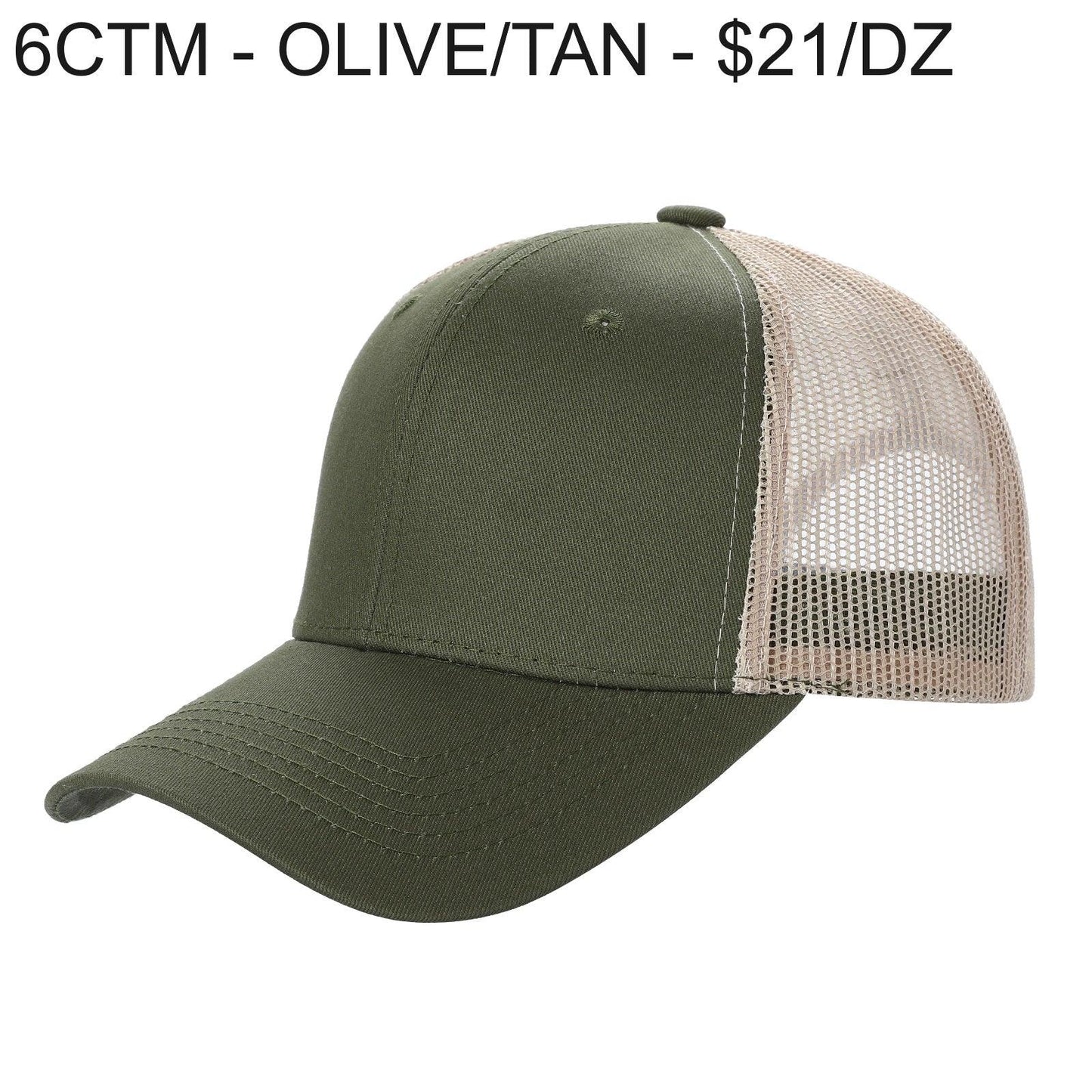 6CTM - 6 Panel Curve Trucker Mesh Hat