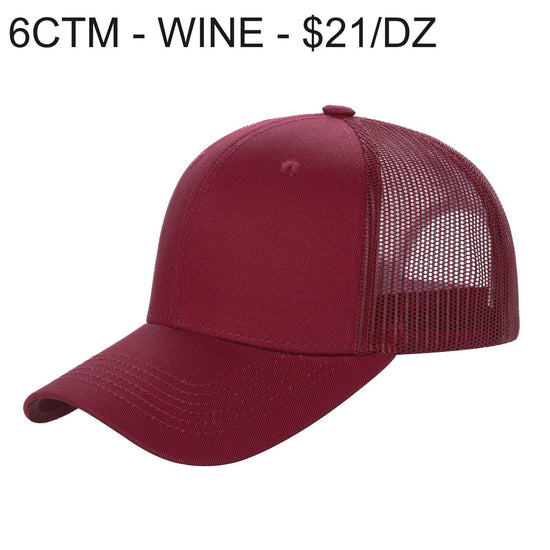 6CTM - 6 Panel Curve Trucker Mesh Hat