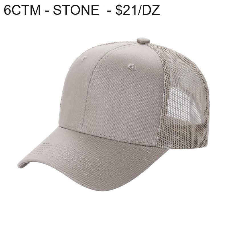 6CTM - 6 Panel Curve Trucker Mesh Hat