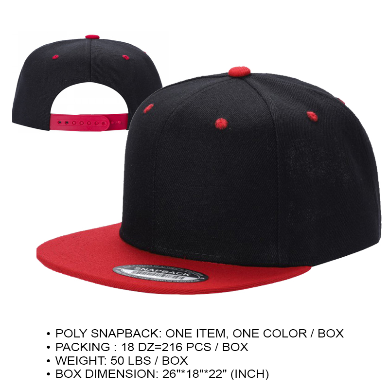 PS - Snapback de poliéster de 2 tonos