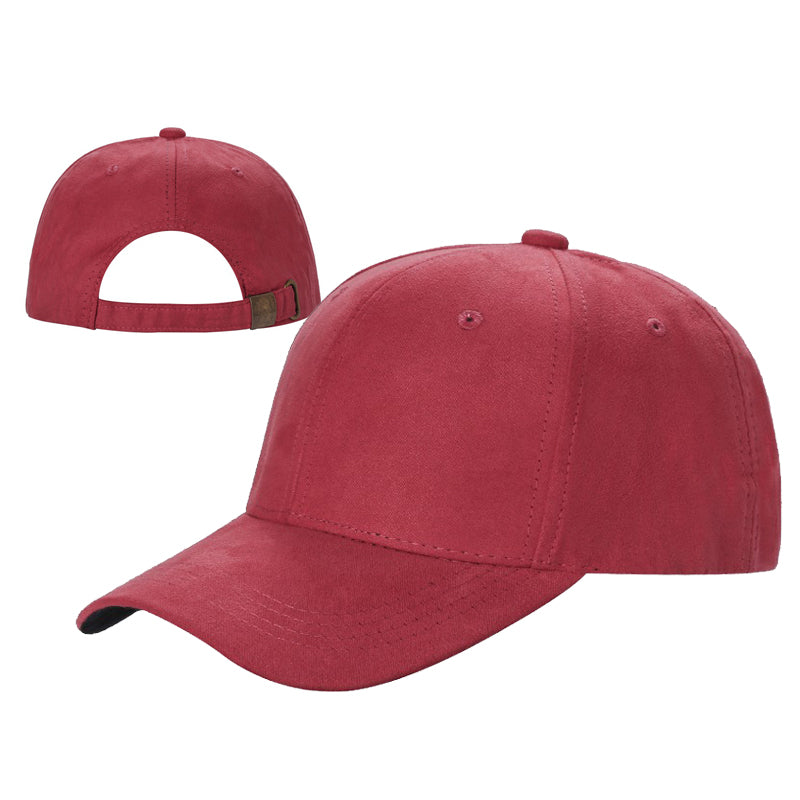 Red suede cap online