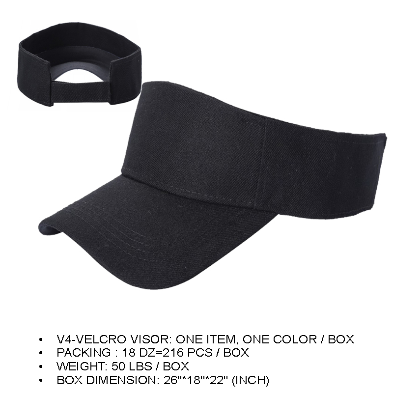 V4 - Sun Visor Velcro Tape Hat