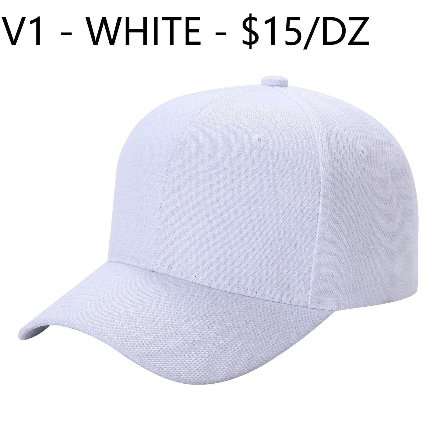 V1 - Gorra de béisbol sólida con velcro