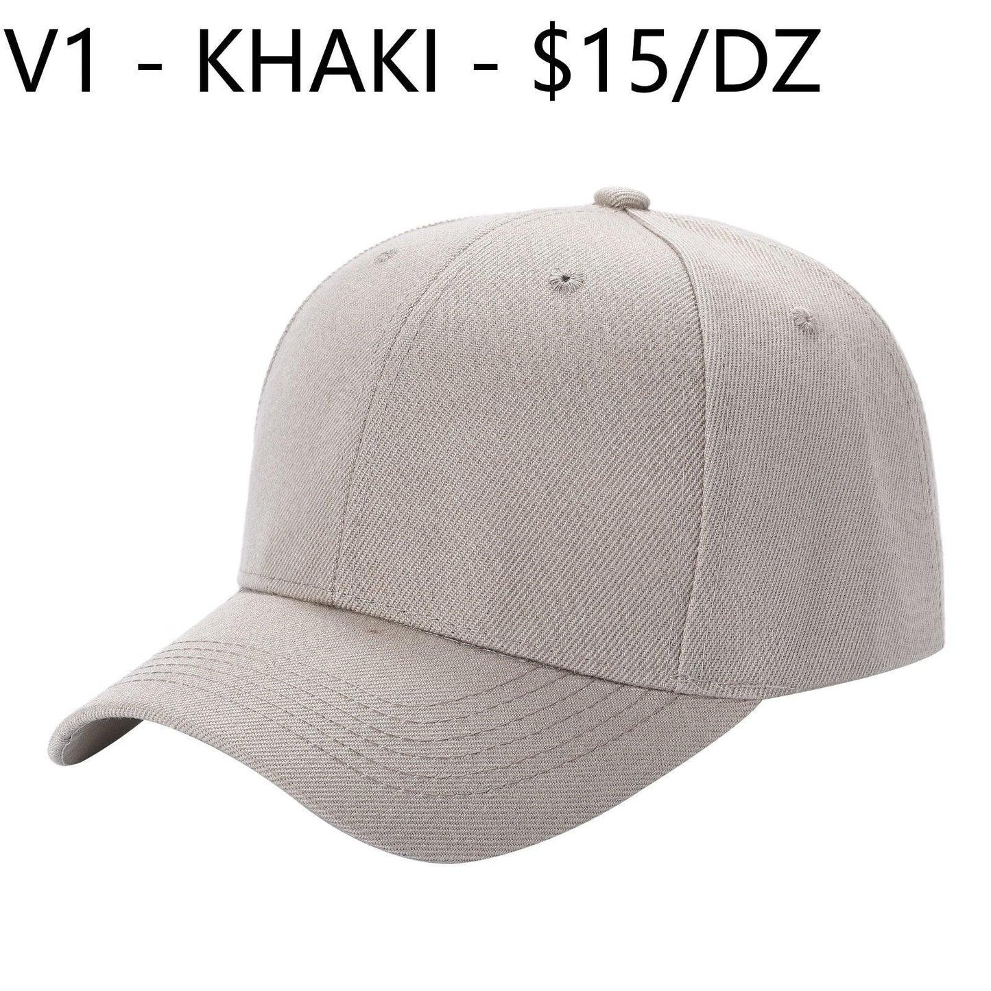 V1 - Gorra de béisbol sólida con velcro