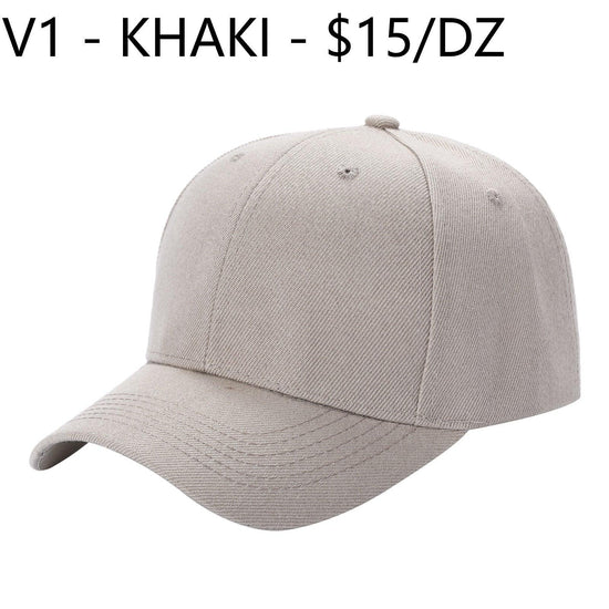 V1 - Gorra de béisbol sólida con velcro