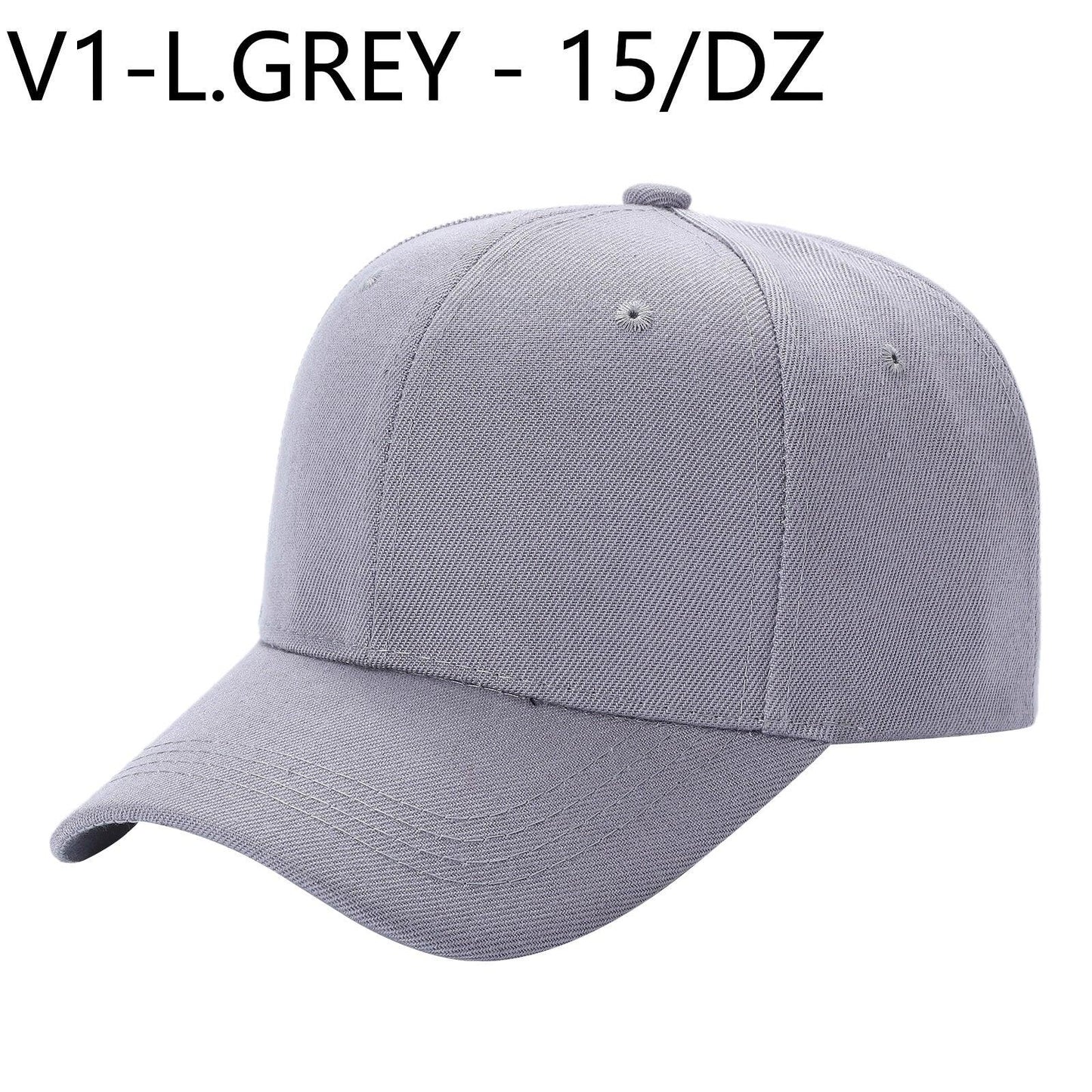 V1 - Gorra de béisbol sólida con velcro