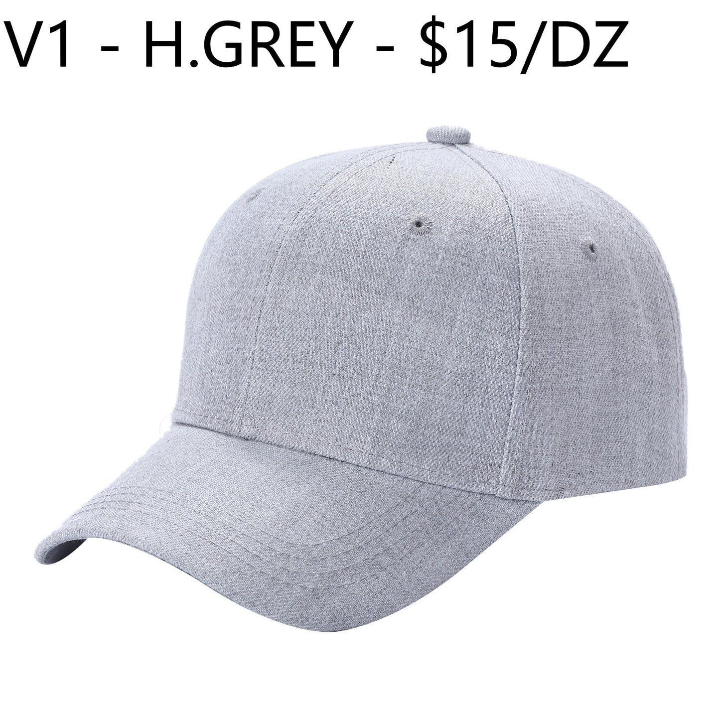 V1 - Gorra de béisbol sólida con velcro