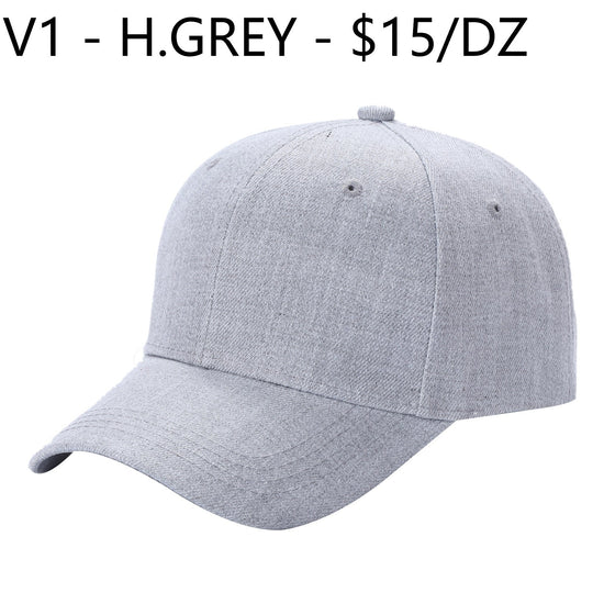 V1 - Gorra de béisbol sólida con velcro