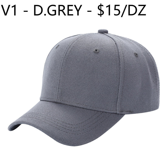 V1 - Gorra de béisbol sólida con velcro