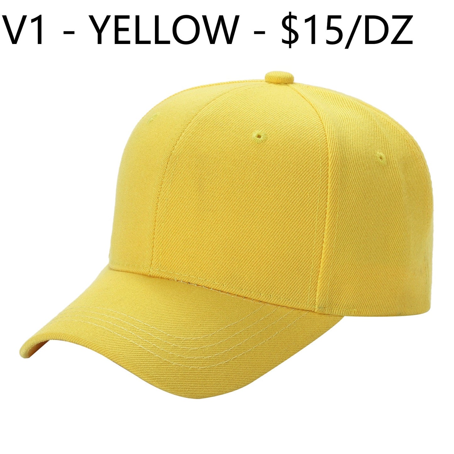 V1 - Gorra de béisbol sólida con velcro