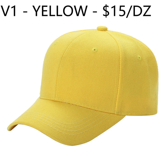 V1 - Gorra de béisbol sólida con velcro