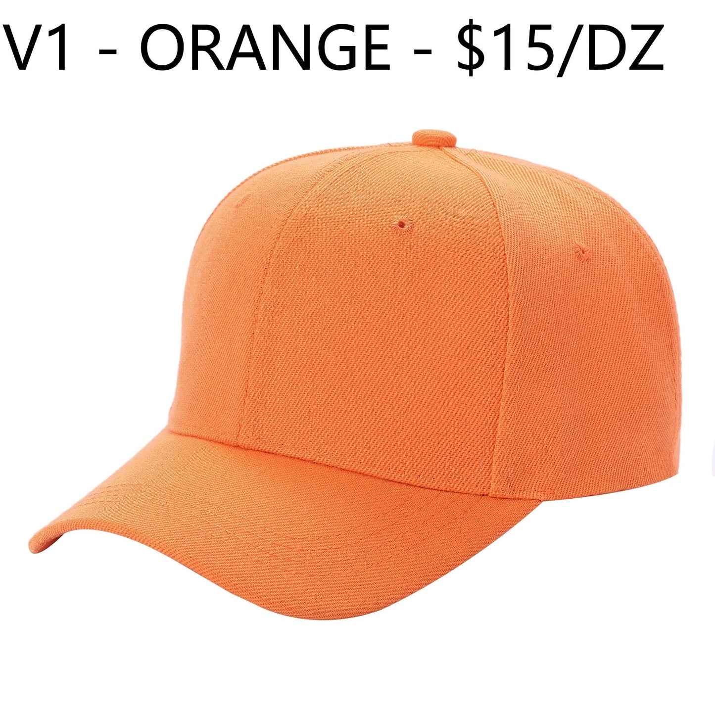 V1 - Gorra de béisbol sólida con velcro
