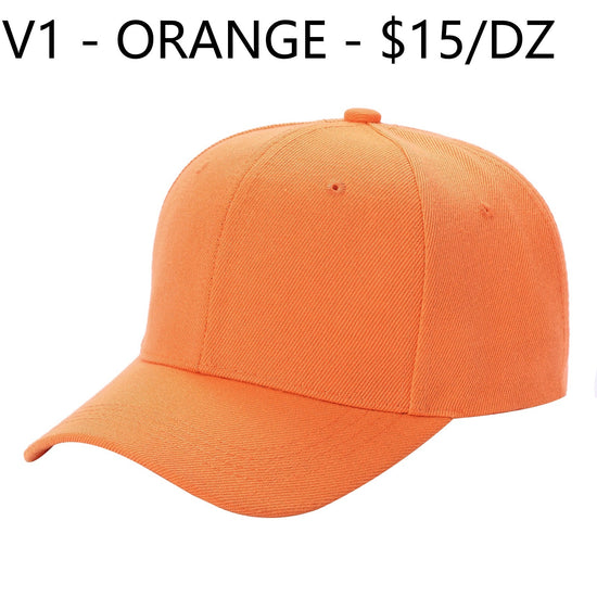 V1 - Gorra de béisbol sólida con velcro