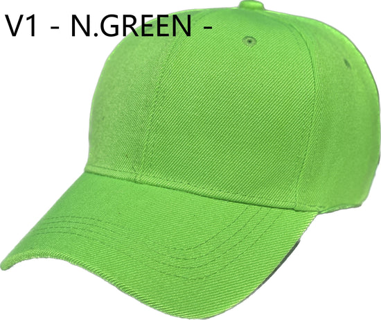 V1 - Gorra de béisbol sólida con velcro