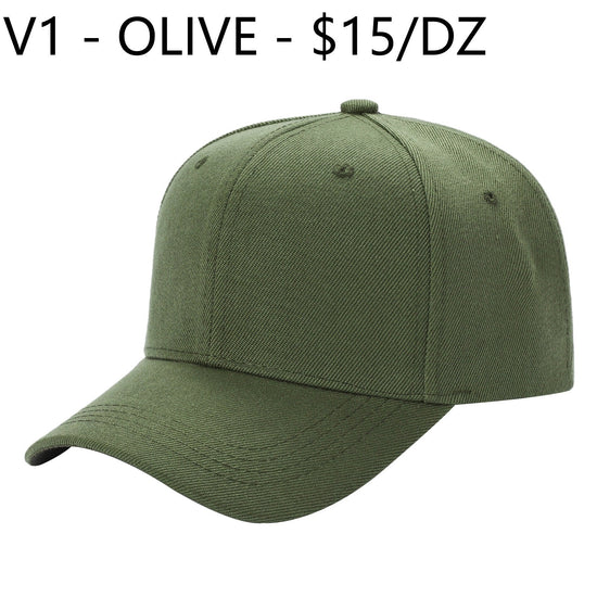 V1 - Gorra de béisbol sólida con velcro