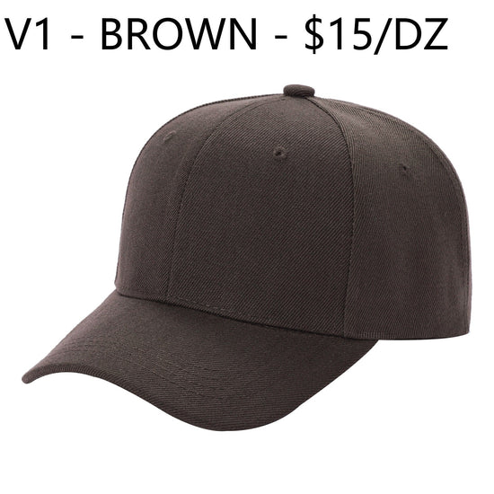 V1 - Gorra de béisbol sólida con velcro