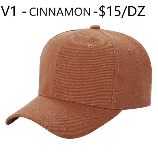 V1 - Gorra de béisbol sólida con velcro