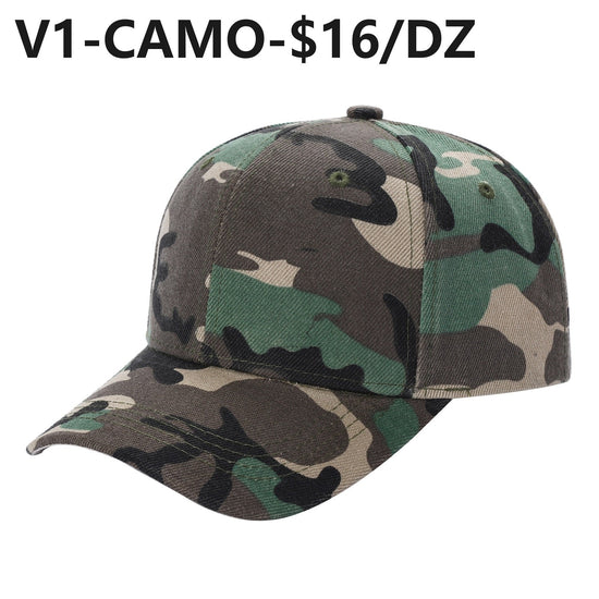V1 - Gorra de béisbol sólida con velcro