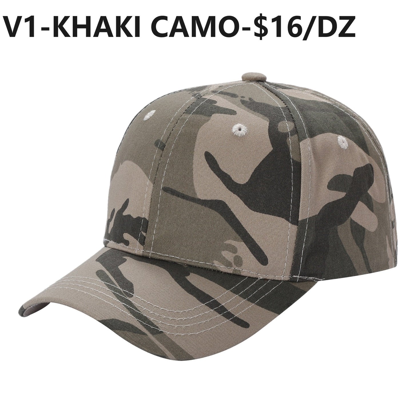 V1 - Gorra de béisbol sólida con velcro