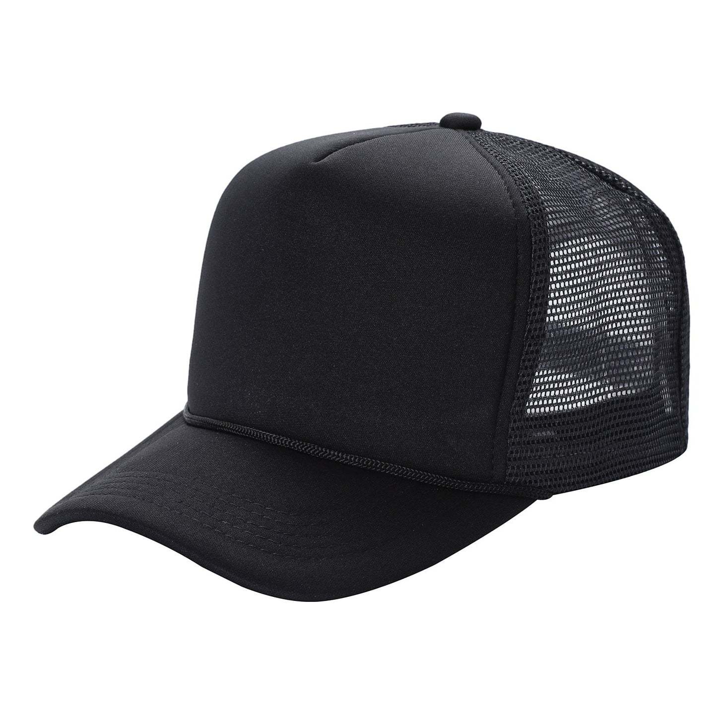 Waycap Sponge foam front trucker hat with black mesh back and adjustable snapback closure.