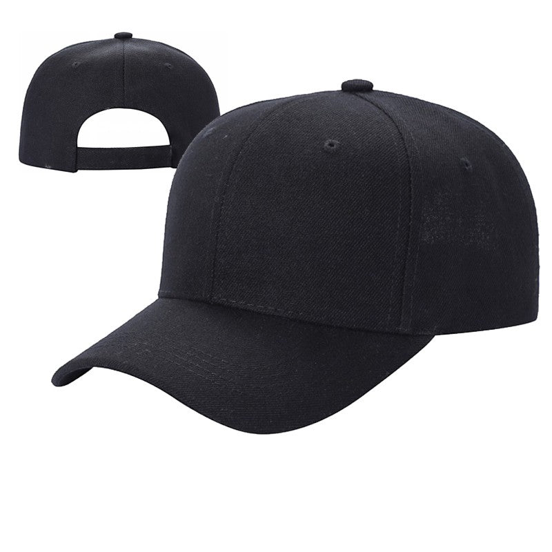 Waycap V1 black polyester baseball cap with adjustable Velcro closure and curved brim.
