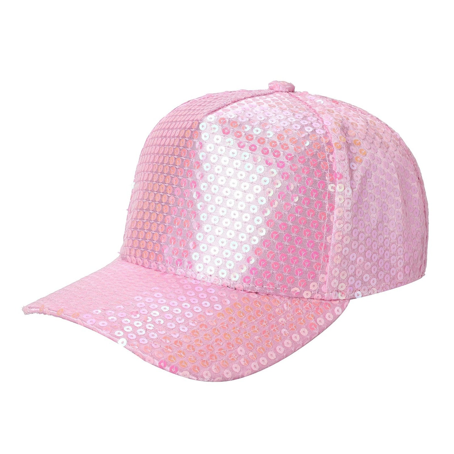 Waycap 5G Sequin Hat in pink, a dazzling baseball cap covered in shimmering sequins, perfect for parties and festivals.
