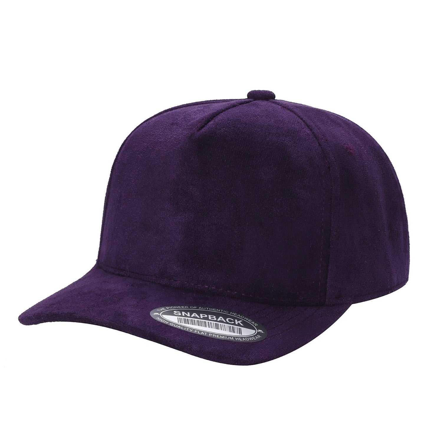Waycap 5SUEDE premium dark purple suede snapback hat with adjustable fit.
