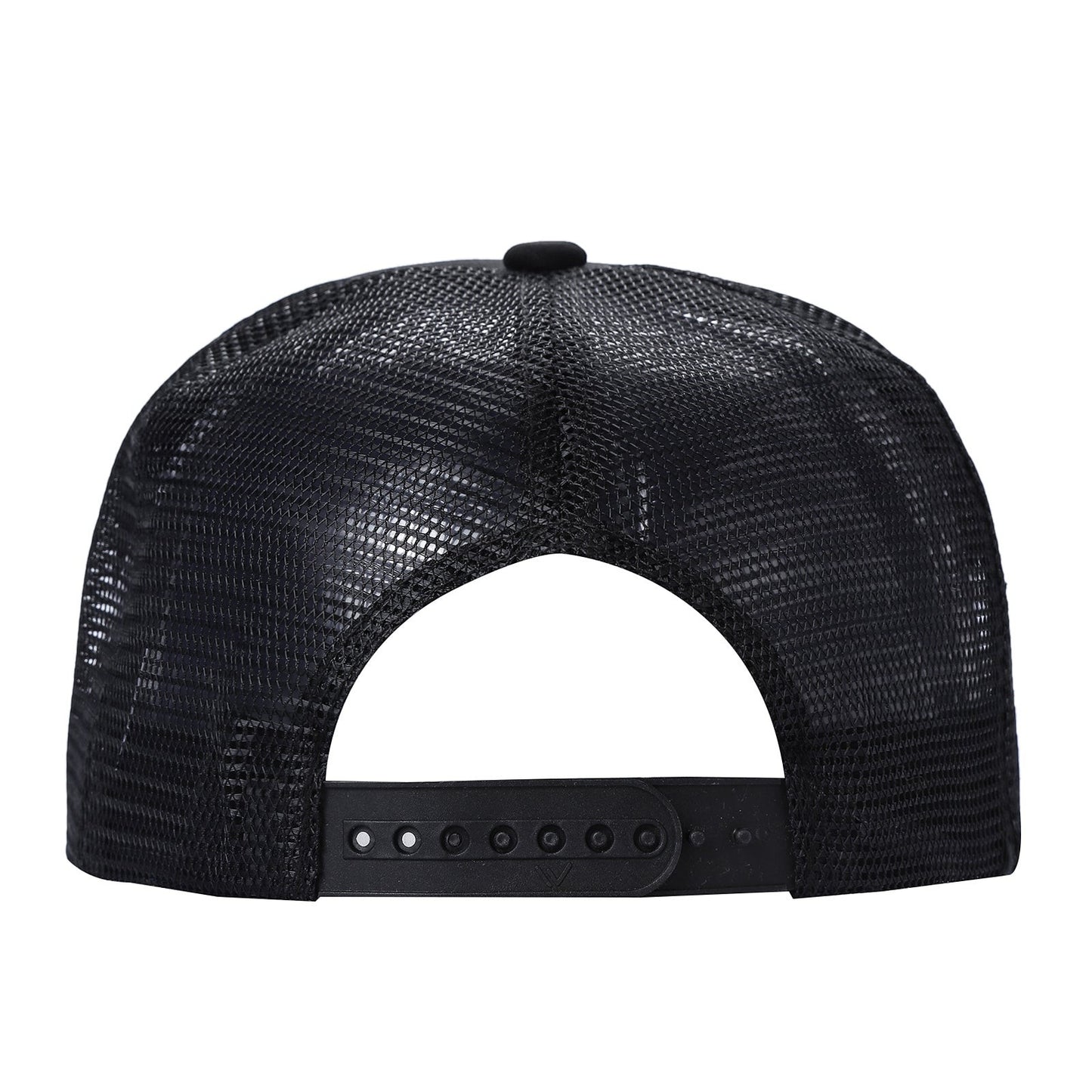 Waycap Sponge trucker hat with black mesh back and adjustable snapback closure.