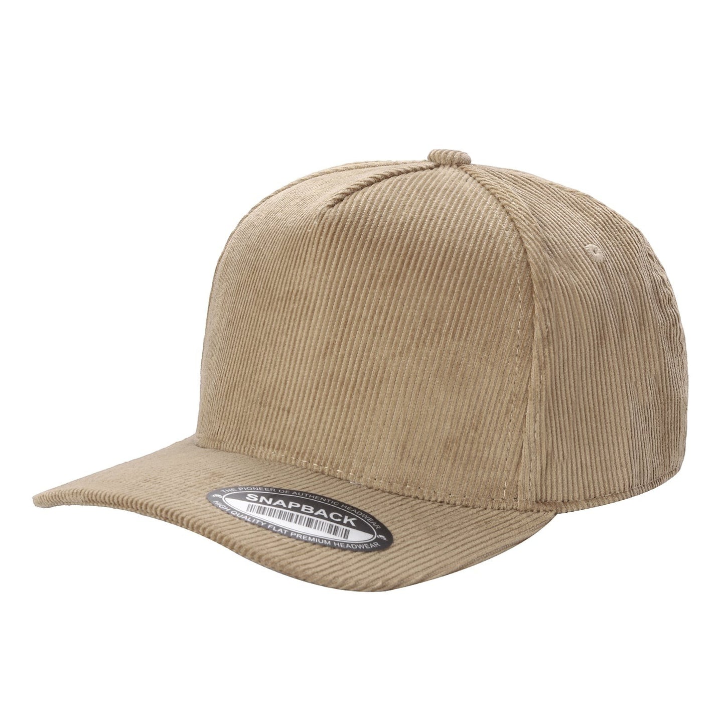 Waycap 5FC All Corduroy baseball cap in tan. Features a classic snapback closure and textured corduroy fabric.