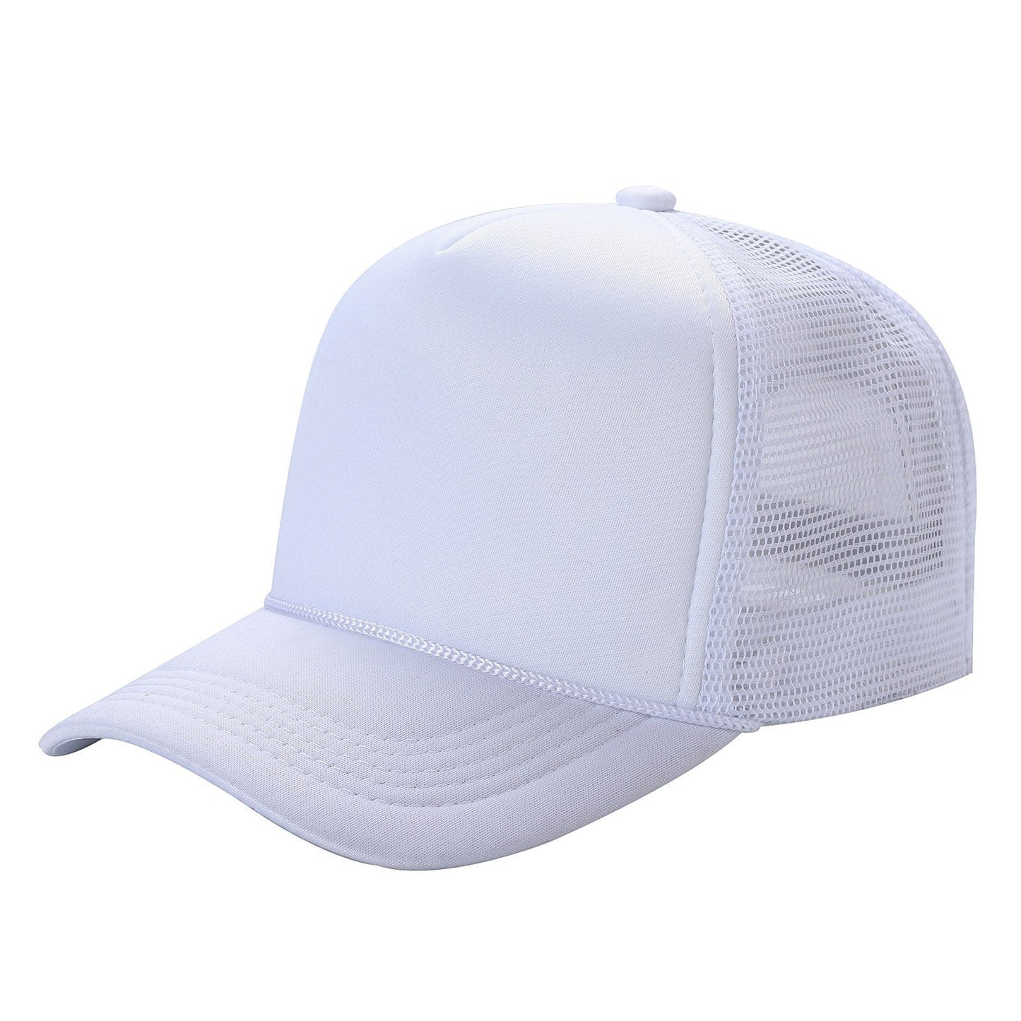 Waycap sponge foam trucker hat with white mesh back and adjustable snapback closure.